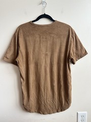 Forever 21 Men’s Brown Faux Suede Crew Neck Shirt M