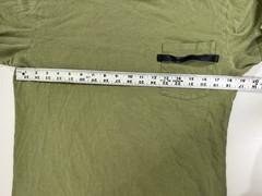 Onitsuka Tiger T Shirt Leather Strap Front Pocket Tee Green US S / M Japan XL