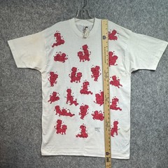 Vtg Fashion Victim Shirt Mens L Devil Sex Positions Fruit of the Loom AOP 90s