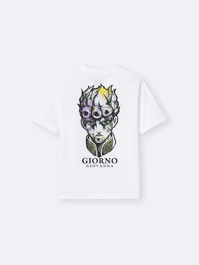 JoJo’s Bizarre Adventure x GU T-Shirts Jump Japan GIORNO GIOBANNA WHITE