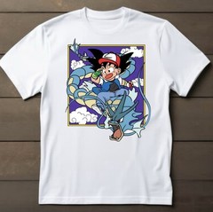 Pokemon X Dragon Ball Graphic T shirt – Size XS S M L XL 2XL