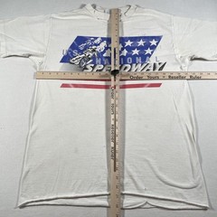 Vintage Speedway Racing Shirt Mens Large White Coors USA Moto Championship 80s