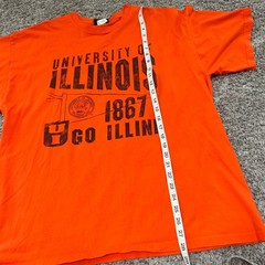 Vintage MV Sport University of Illinois Orange Go Illini Graphic T-Shirt Mens XL
