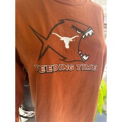 Texas Longhorns Long Sleeve Shirt Burnt Orange Feeding Time Top of Food Chain L
