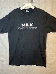 VTG 90s Milk Promo T Shirt Men’s X-Large Mustache Single Stitch Anvil