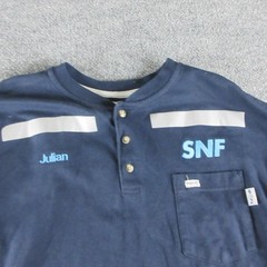 Tyndale FR Shirt Mens L Blue Flame Resistant Long Sleeve Reflective Workwear