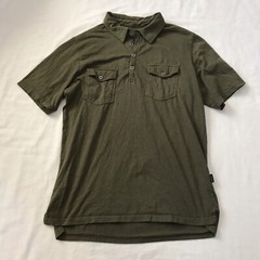 Kuhl Shirt Mens S Green Henley Pullover Mock Neck Short Sleeve Outdoor Button
