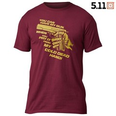 5.11 Tactical Cold Dead Hand 45 T-Shirt (M)- Maroon