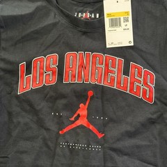NIKE AIR JORDAN MJ LOS ANGELES MENS BLACK T-SHIRT HQ0384 SIZE S