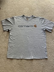Carhartt Men’s XL Original Fit Logo Graphic T-Shirt Gray Short Sleeve Cotton Tee