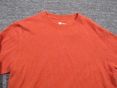 Gap Shirt Mens Large Orange Long Sleeve Crew Neck Classic Fit Casual Tee