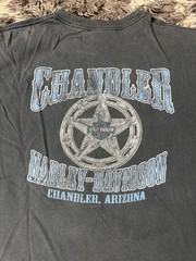 Harley Davidson Shirt XL Chandler Arizona Flame Skull RK Stratman Hanes Beefy T