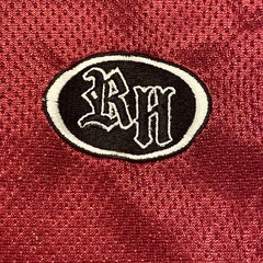 Rollin Hard Shirt Red V Neck Collar Size XL Made In USA Vintage
