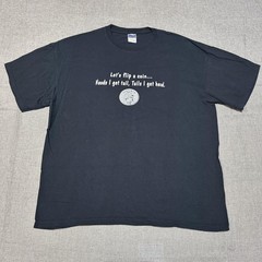 Gildan Shirt Mens XL Black Lets Flip A Coin Adult Humor Graphic Tee