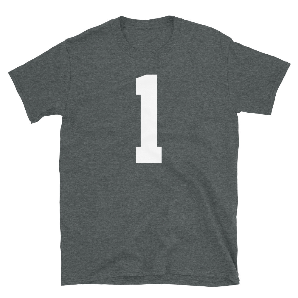 Team Uniform Jersey Number 1 Birthday Varsity Short-Sleeve Unisex T-Shirt