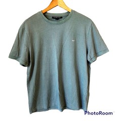 Michael Kors Shirt Men’s Medium Cotton Green Short Sleeve Embroidered Preppy