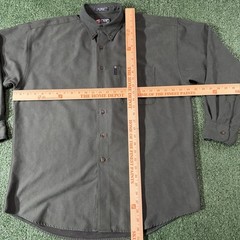 Vtg Chaps Ralph Lauren Men’s Size Large Green Long Sleeve Button Up Shirt Y2K