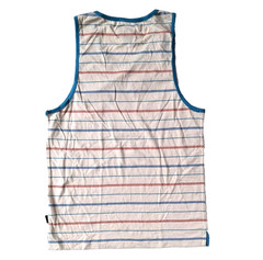 Quiksilver Mens Tank Top Small Stiped Logo Retail $29.50 Casual NWT