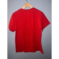 Nike Mens Small Red Graphic T-Shirt Gold Foil World Flags Swoosh Logo Tee