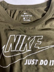 Nike T-Shirt Mens Size 3XLarge Green Short Sleeve Just Do It Logo Tee Graphic