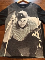 Nike Golf Tiger Woods Poster Tee Shirt Men Size XL Black all Front print