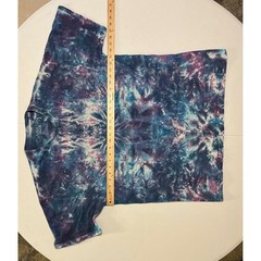Y2K Liquid Blue Tie Dye T-Shirt XL Purple Blue Kaleidoscope Psychedelic Cotton