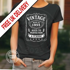 Mens 70th Birthday T Shirt 1945 Any Age any Year 40th 21st 30th 70th Gift Ladies