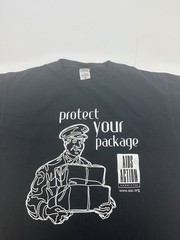 Vintage Aids Action Safe Sex Shirt XL Anvil Protect Your Package Staff Event