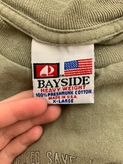 Bayside Heavy Weight Men XL Green Great Smoky Mountains Short Sleeve Shirt