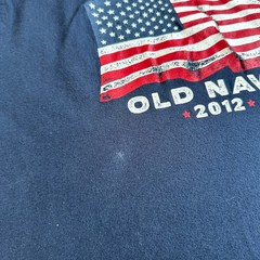 Old Navy 2012 American Flag T-Shirt Mens XXL Navy Blue USA Graphic Tee