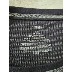 No Boundaries Men L Waffle Knit Thermal Shirt Contrast Stitch Y2K Grunge