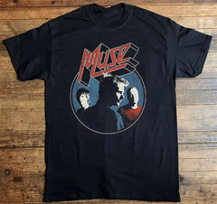 Muse Band Retro T-Shirt Black Unisex Vintage Style Gift Fan S-5XL GE807