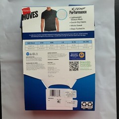 Hanes 3 Pack Moves X Temp Men’s Breathable Mesh Crewneck T-Shirt, Black/Grey 2XL