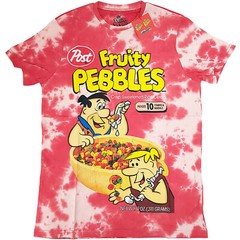 Cakeworthy x Fruity Pebbles Cereal Tie-Dye Short Sleeve T-Shirt Top Flintstones