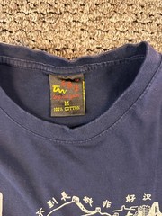 Vintage 90’s I Climbed the Great Wall of China Tourist T-Shirt Navy White Medium