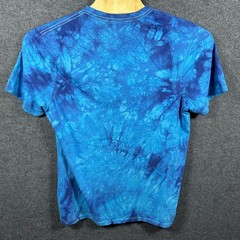 Mens Blue Tie Dye Pura Vida Costa Rica Iguana Graphic T-Shirt. No Size Tag.
