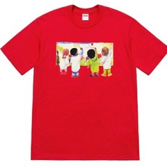 Supreme Kids Tee in Red Large SS19 Deadstock/ i love satan artwork / drawing