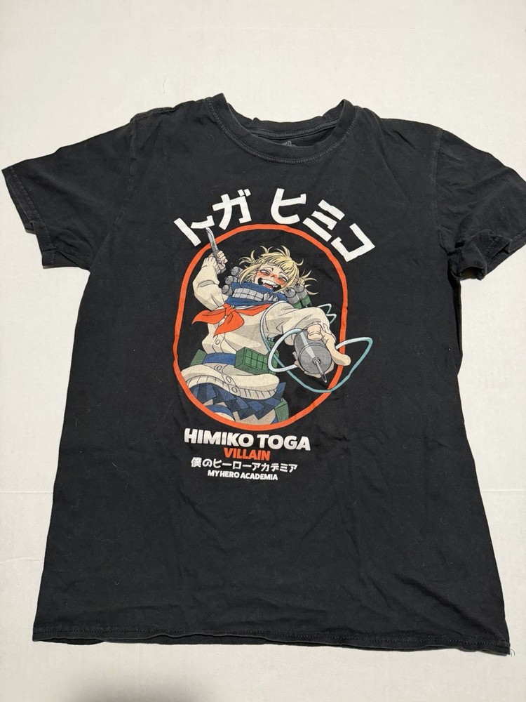 My Hero Academia Uni T-Shirt Himiko Toga Villain Anime Black Tee, Small #624
