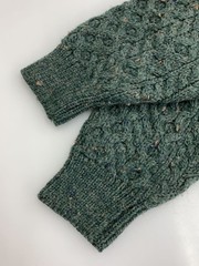 Other Brands: Claudnit Knit Sweater (Thick), XL, Wool, Green, Solid Color