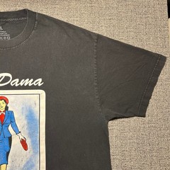 La Dama Loteria Card T Shirt Mens XL Black Graphic Tee Made in USA Cotton XL