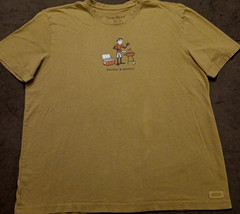 Men’s XL Life Is Good Vintage Chillin’ & Grillin’ Graphic T Shirt