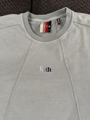 KITH Garment Dyed Paneled Tee T Shirt Light Indigo Blue Size XL SS20 Cotton