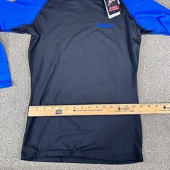 Long Sleeve Rash Guard Adult Medium Black/Royal Blue Compression Shirt
