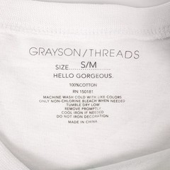 Grayson Threads Hello Gorgeous Lucky Charm T Shirt Mens Sz S/M Green White S/S