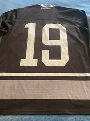 Champion #19 Champion Logo Hockey Jersey Sz L (44) (25in W X 30in L) Black