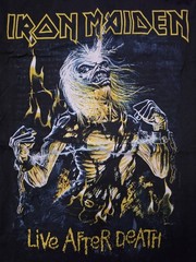 Iron Maiden Eddie Live After Death Album Cover T-shirt 2XL Hanes Comfortsoft