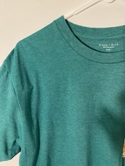 Blade + Blue T Shirt Mens Large Green Pocket Tee Made In USA Cotton Poly Casual