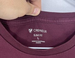 Cremieux Slim Fit Mens L Burgundy Long Sleeve T-Shirt Cotton Spandex Logo 38
