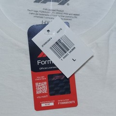 Formula 1 T-Shirt Mens Large White Brand New F1 Logo Graphic Tee Hybrid Apparel