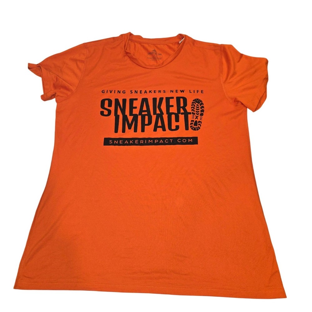Adidas Men’s Creator Tee Sneaker Impact Graphic T Shirt Orange SZ L